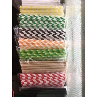 Ống hút giấy phi 6 set 1000 ống / túi