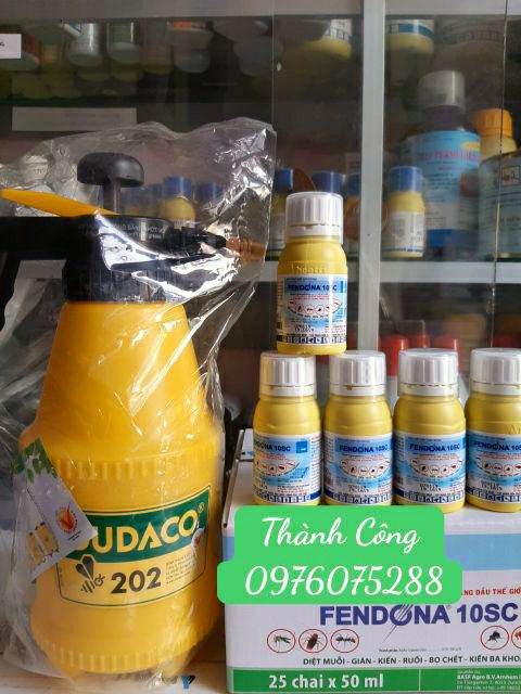 Thuốc diệt muỗi gián kiến Fendona 50ml+1bình xịt Dudaco 2 lít