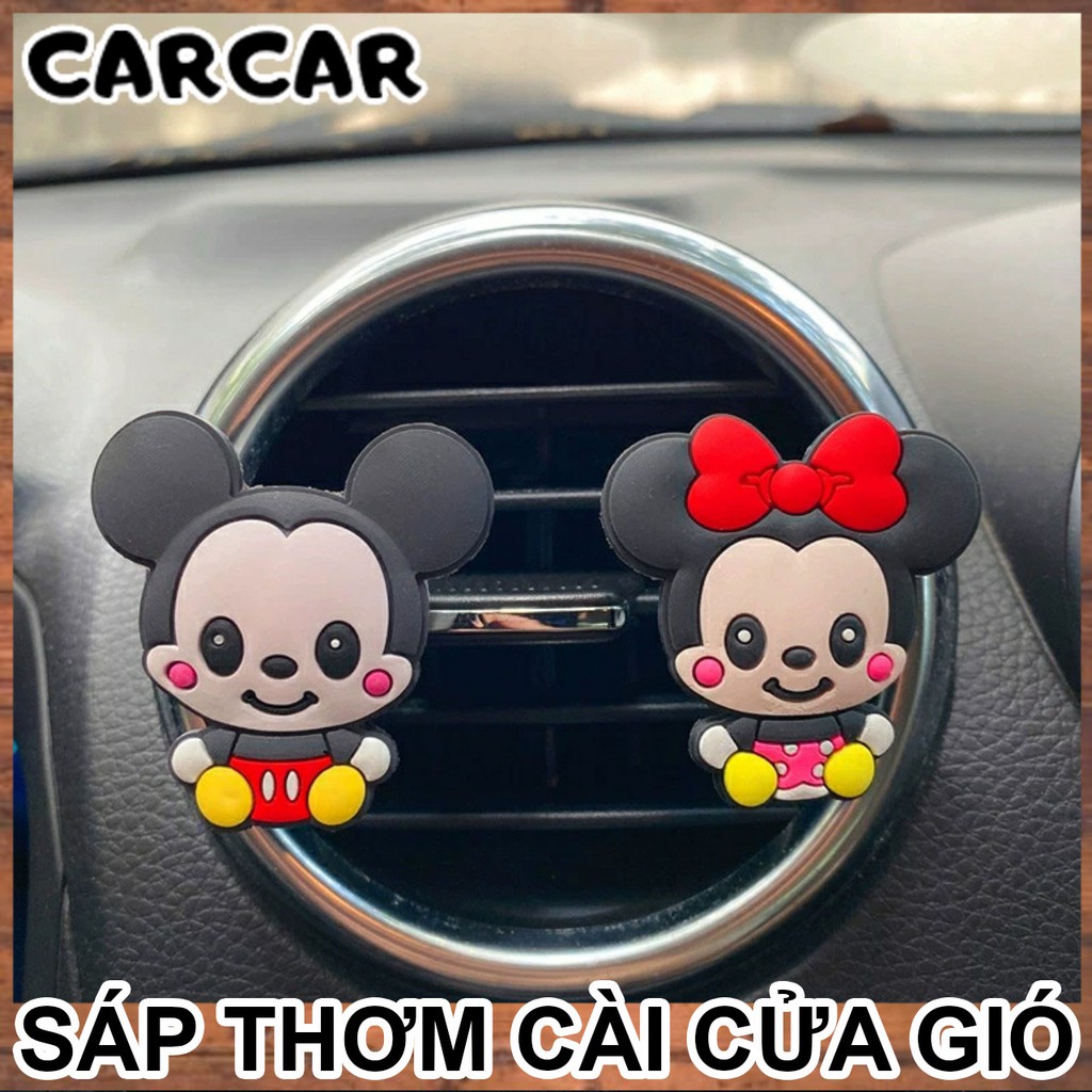 Sáp thơm ô tô cài cửa gió hình chuột Mickey, khủng long