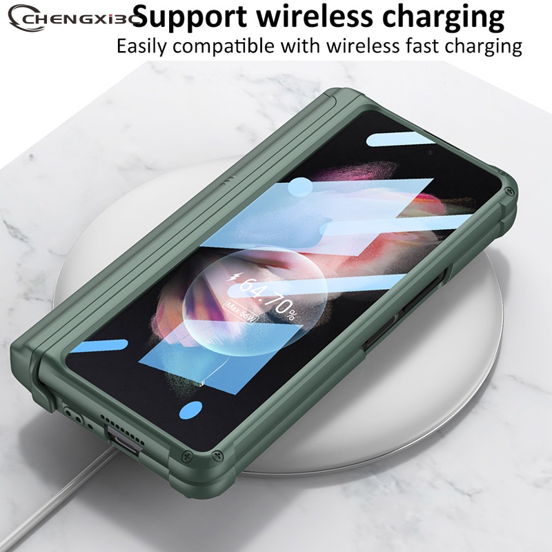 Ốp lưng Samsung Galaxy Z Fold 3 5G ốp điện thoại Không chứa bút F9260 ốp Z Fold 3 case W22 casing no pen Folder 3 Bao gồm Màng bảo vệ kính cường lực ốp