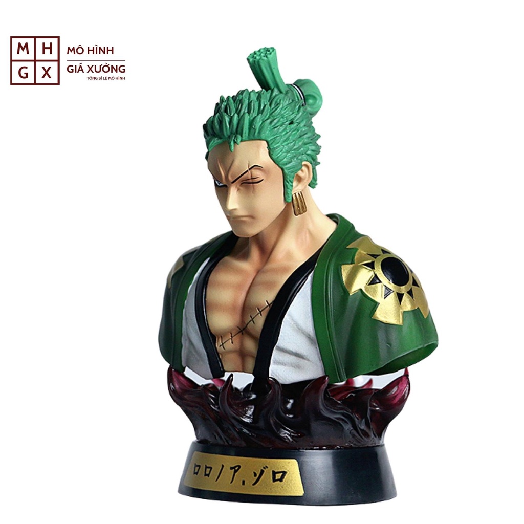 Mô hình One Piece Zoro Tượng Bán Thân + có Led RGB siêu  đẹp, cao 17cm , figure anime one piece , mô hình giá xưởng