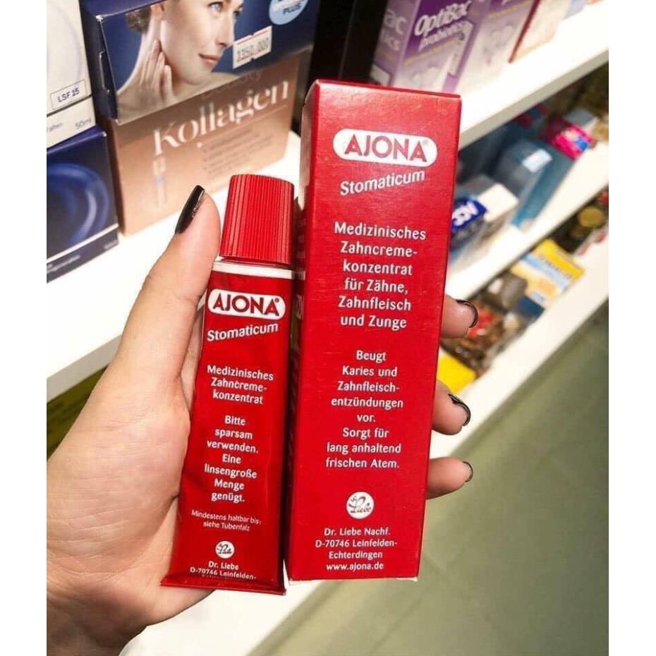 Kem đánh răng Ajona Đức, loại bỏ cao răng  và chông viêm lợi tuýp 25ml