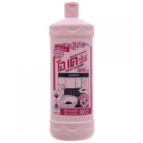 [HÀNG NHẬP KHẨU] Nước tẩy bồn cầU toilet OKAY PINK 960ML chính hãng thái lan an toàn tiện lợi sach sẽ