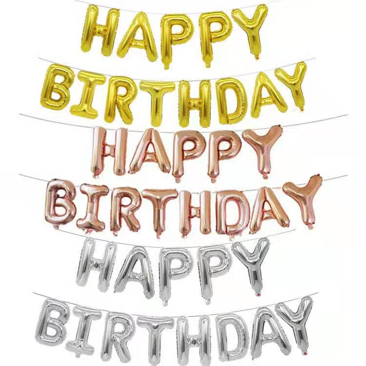 Bóng bay chữ Happy Birthday phụ kiện trang trí sinh nhật loại đẹp