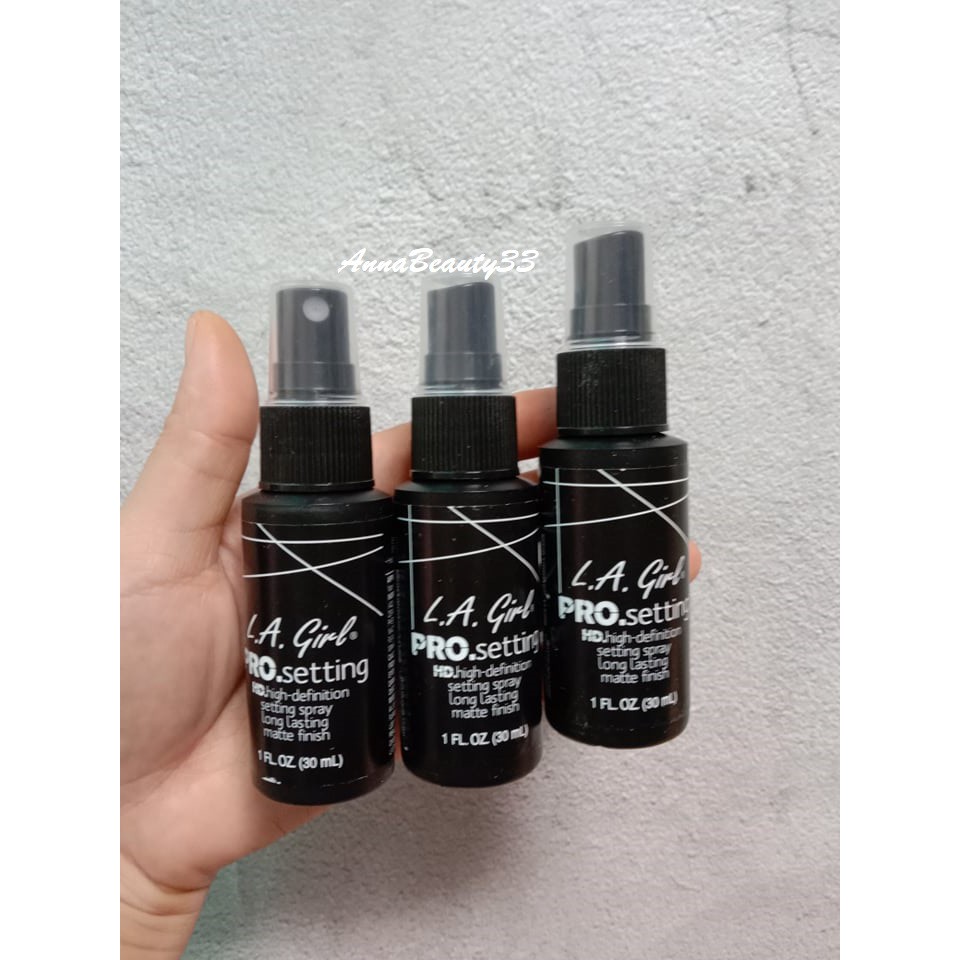 [ Ảnh Chụp Thật / Free Ship ] Xịt khóa lớp trang điểm LA Girl HD Pro Setting 30ml | BigBuy360 - bigbuy360.vn