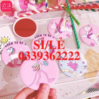 [ HAIANHSHOP ] Gương mini báo hồng, ngựa hồng phong cách Hàn Quốc - Gương cầm tay - Gương Bỏ Túi Loại Đẹp Duashop &gt;