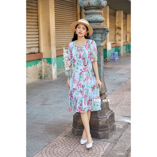 Đầm cài nút ngọc DA0286