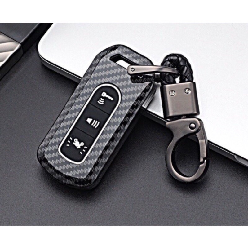 Bọc Chìa Khoá Smartkey Carbon Sh 2012 -2021 3 Nút Bấm &lt; tặng kèm móc treo đồ&gt;