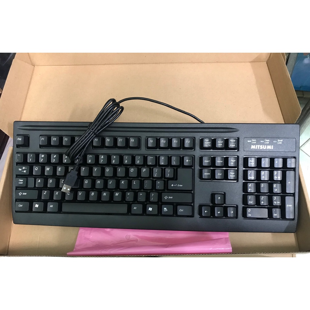 Bàn Phím Có Dây MITSUMI Cổng USB- Full Box mới 100%