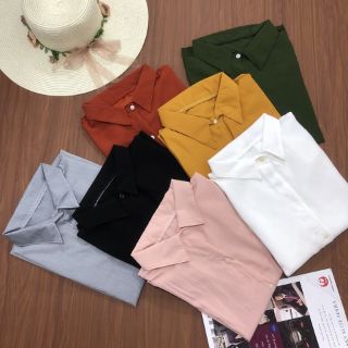 Áo sơ mi trơn( ảnh thật)