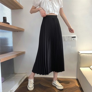 Chân váy xếp li dáng dài