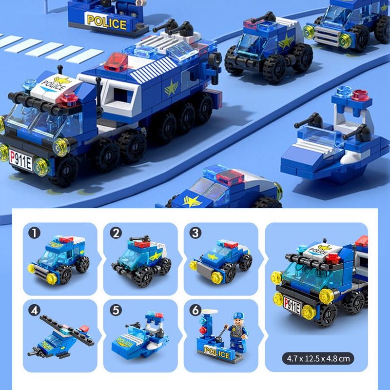 logo xếp hình Bộ Đồ Chơi Lắp Ráp Mô Hình Đường Phố mini Cho Bé