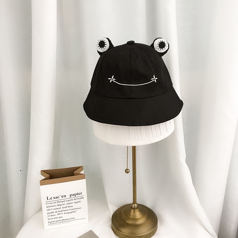 Nón vành chống nắng họa tiết ếch hoạt hình phong cách Nhật Hàn dễ thương cho nữ