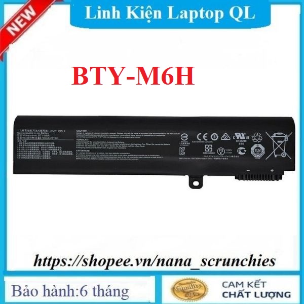 Pin MSI BTY-M6H GE62, GE72, GP62 GL62 GL72 GE62VR GL62M PE60 PE70  2QE, MS-1792, PE60, PE60 6QE, PE70 Series