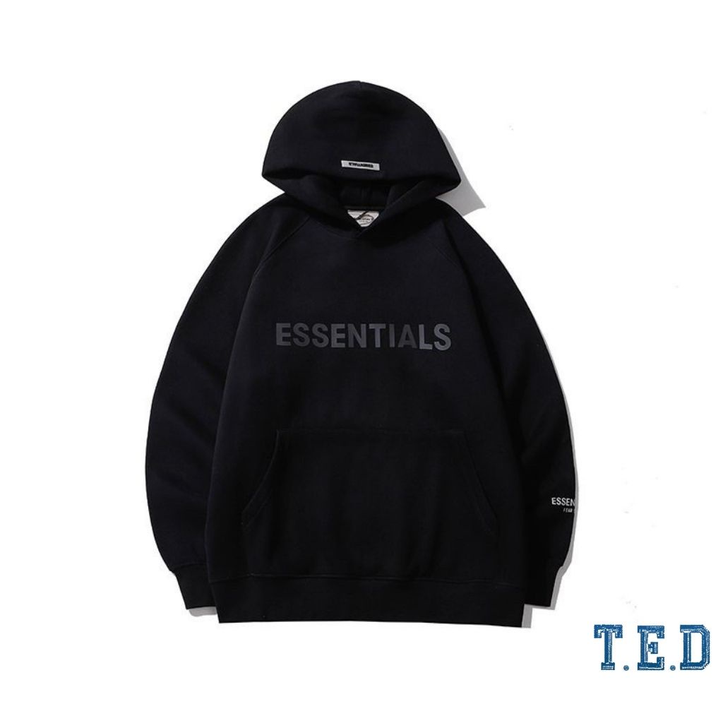 Áo hoodie Essentials nỉ bông dày dặn kèm ảnh thật POCAHOUSE Áo hoodie nam nữ nỉ bông TED12