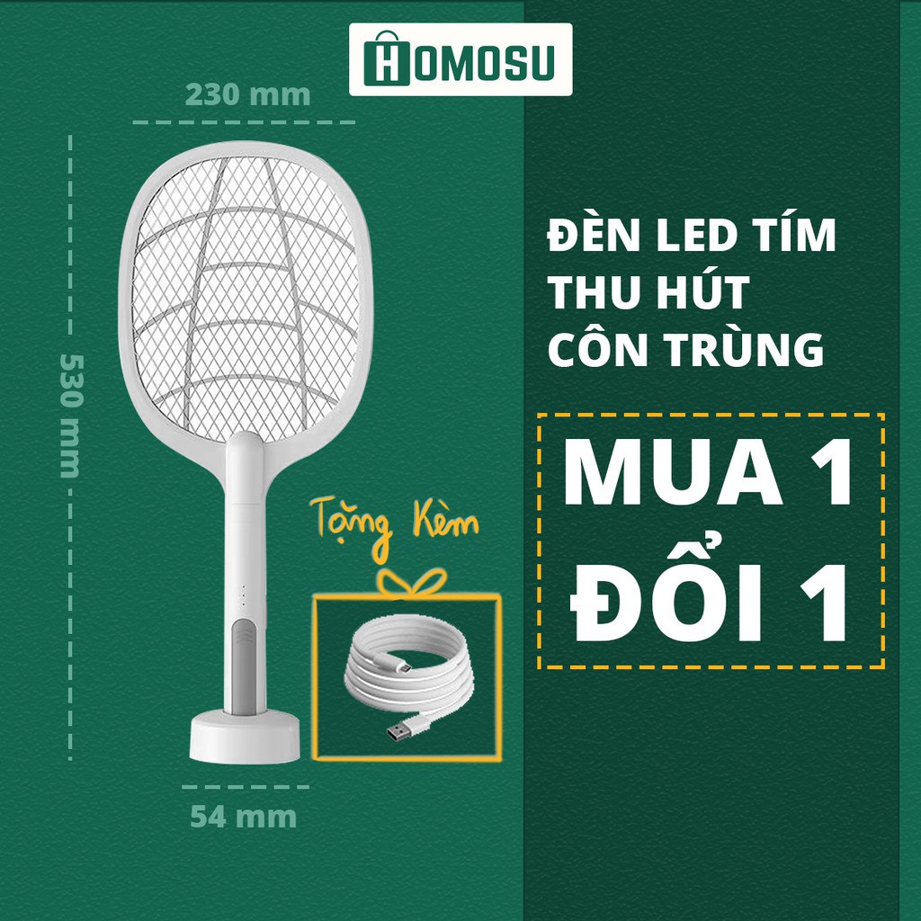 Vợt Muỗi Điện Kiêm Đèn Bắt Muỗi 2 Trong 1 1200mah - Điện Thế Bề Mặt Lưới 3000V - Bảo Hành 6 tháng - 1 đổi 1 DWP001
