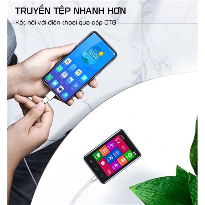 [HÀNG CHÍNH HÃNG] MÁY NGHE NHẠC XEM PHIM MÀN HÌNH CẢM ỨNG BLUETOOTH RUIZU D66 BỘ NHỚ 16GB