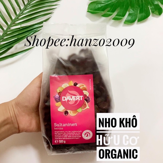 Nho khô hữu cơ Organic cho bé ăn dặm