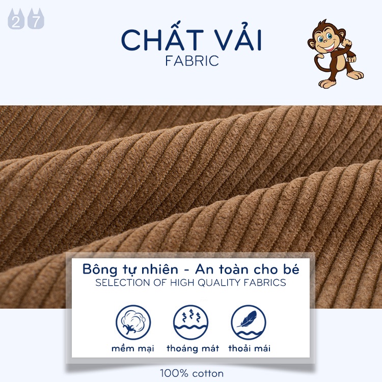 Áo gi lê lông cừu cho bé EROKIDS áo khoác gile thu đông bé trai 2022