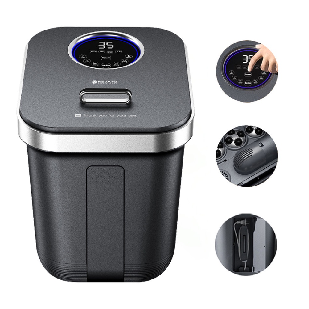 Bồn Ngâm Chân Massage Diệt Khuẩn Thông Minh Nevato NVF605 Công Suất 800W