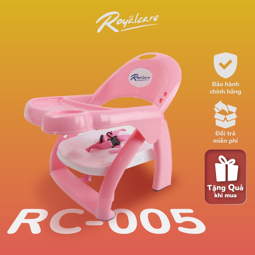 Ghế ăn dặm gấp gọn, nâng hạ độ cao Royalcare màu xanh/ hồng 0819-RC-005