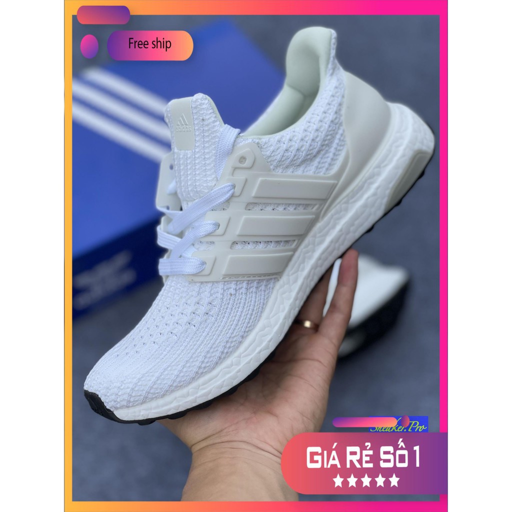 (VIDEO CẬN CẢNH + FREE SHIP + HỘP) Giày thể thao nam nữ ULTRA BOOST 4.0 trắng siêu đẹp | BigBuy360 - bigbuy360.vn