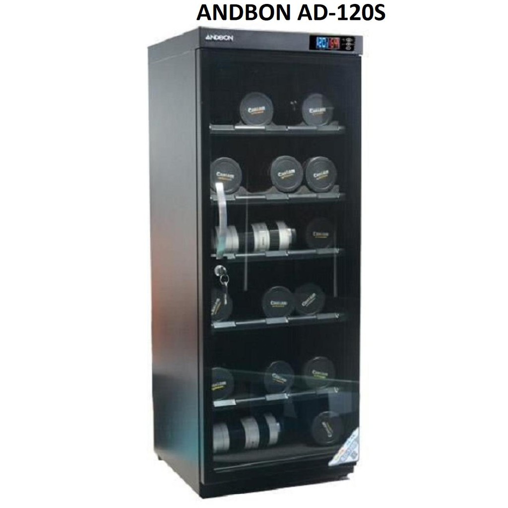 Tủ chống ẩm Andbon AD-120S (120 Lít) - Công nghệ Japan + Hộp đựng thẻ  + Đầu đọc thẻ Pisen 2.0 + Da cừu lau len