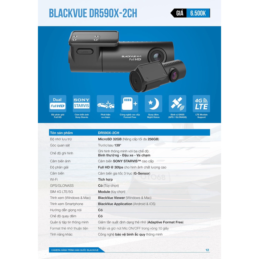 Camera Hành Trình Hàn Quốc Blackvue DR590X-2CH | BigBuy360 - bigbuy360.vn