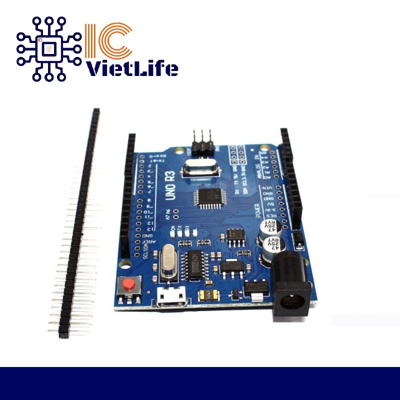 Module ARDUINO UNO R3 ATmega328p CH340  kèm thư viện code mẫu và sơ đồ chân