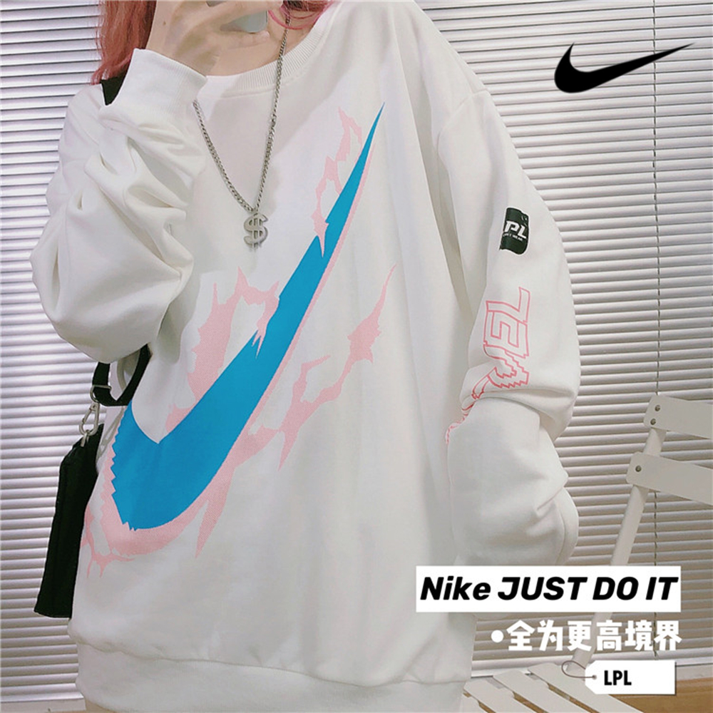 Áo sweater dáng rộng thời trang Hiphop đường phố Nike mùa thu dành cho nữ | BigBuy360 - bigbuy360.vn