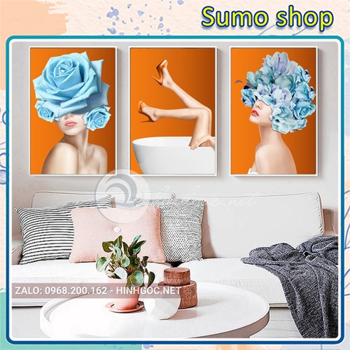 Bộ 3 tranh treo tường chân dung tráng gương/ trang phòng khách/ tranh phòng ngủ | BigBuy360 - bigbuy360.vn