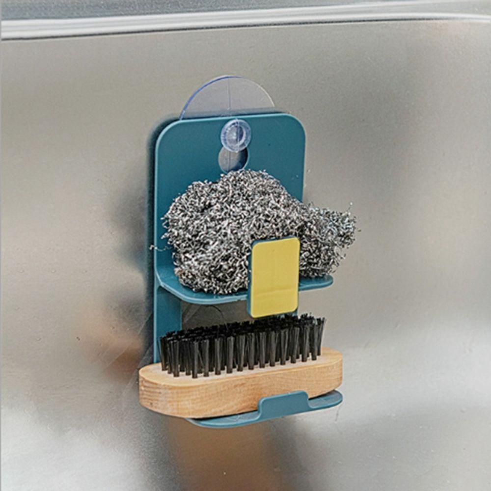 Aaron1 Giá Đỡ Phơi Ráo Bọt Biển / Khăn Lau Chén Dĩa Bằng Kim Loại Có Giác Hút Cho Nhà Bếp