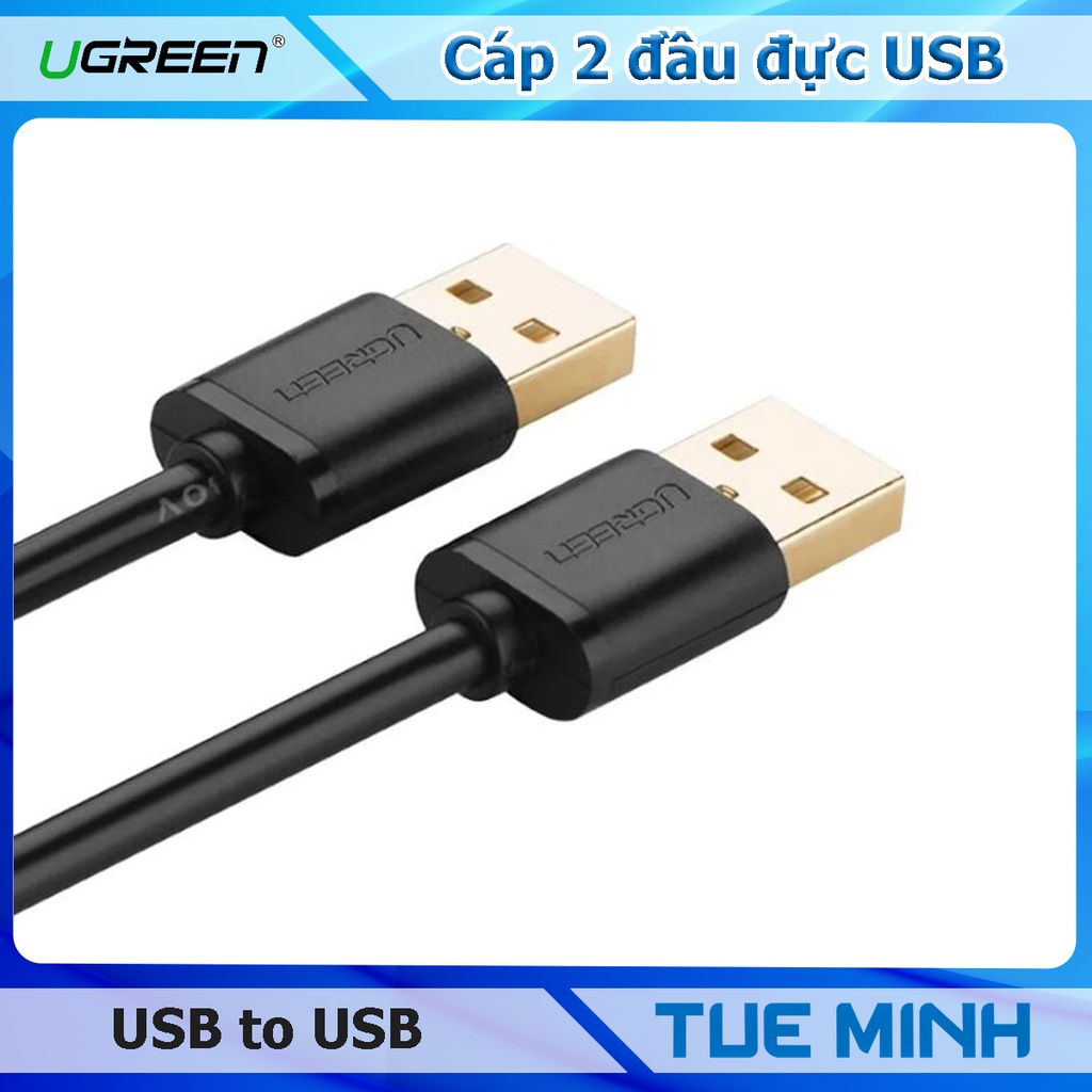 Cable USB 2.0 2 đầu đực dài Ugreen