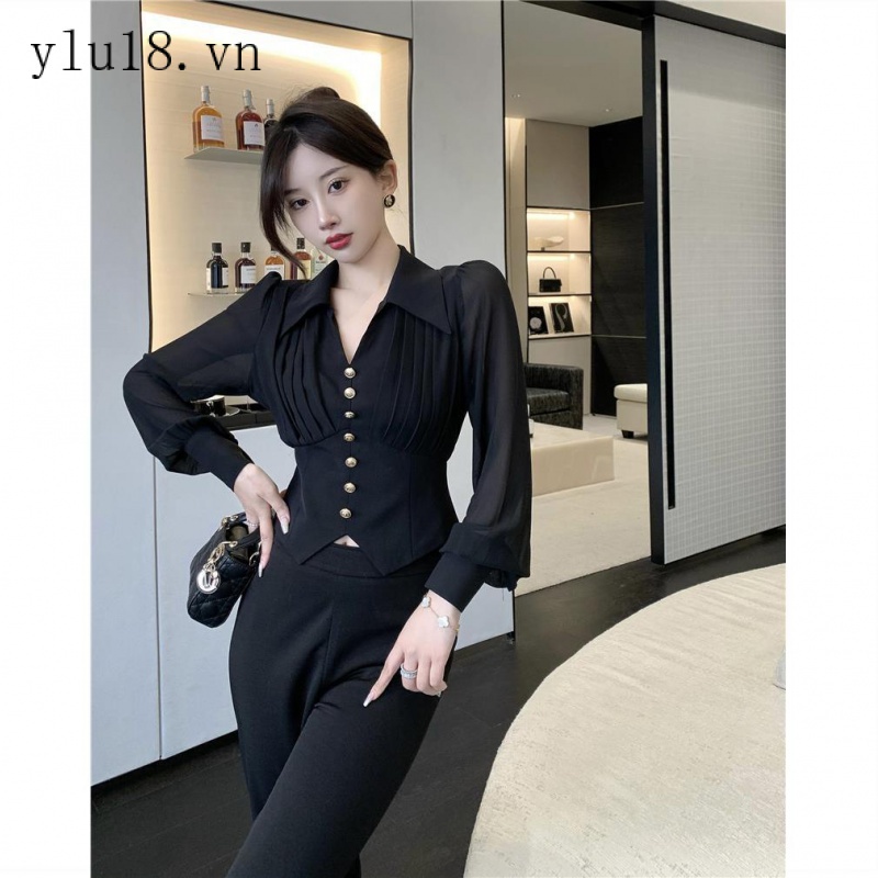 Áo Sơ Mi Trắng Tay Dài Phong Cách Pháp Thời Trang Mùa Xuân Mới 2022