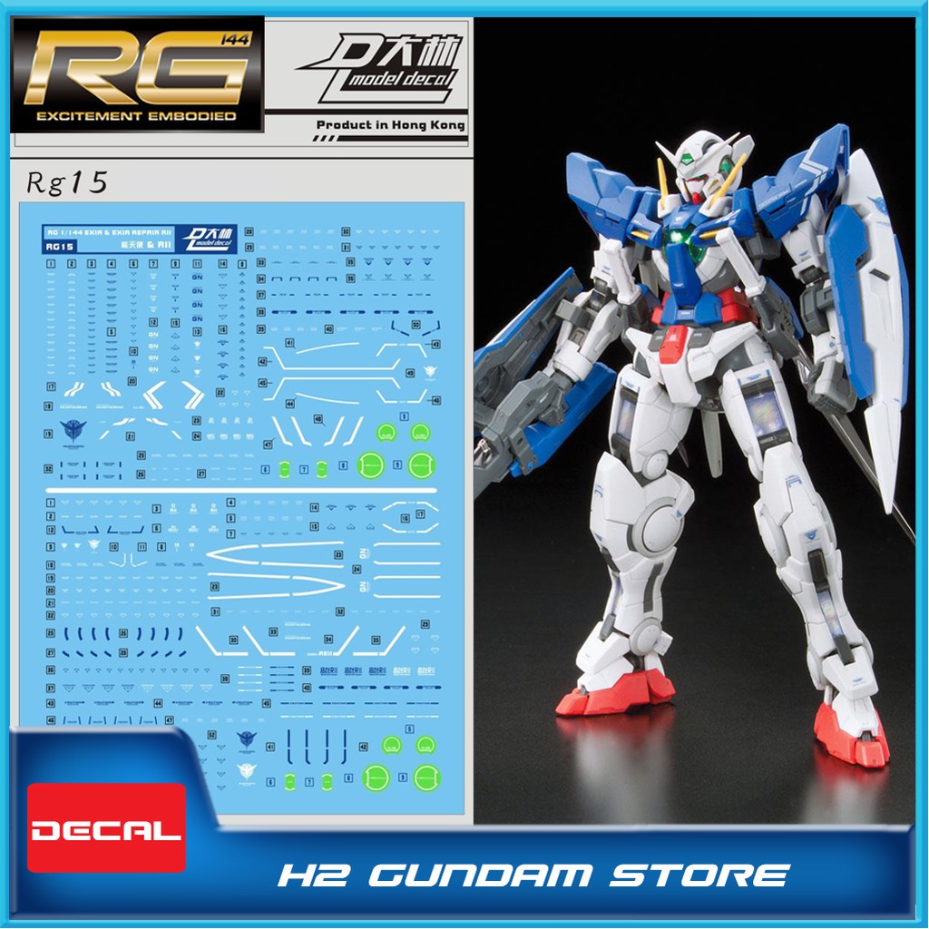 Decal nước cho mô hình RG 1/144 Exia &amp; Exia Repair