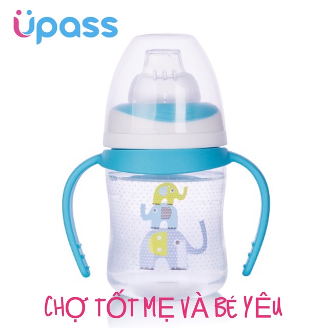 BÌNH TẬP UỐNG NÚM HÚT MỀM 125ML UPASS THÁI LAN