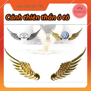 Logo cánh tiên cánh thiên thần kim loại trang trí xe hơi ô tô