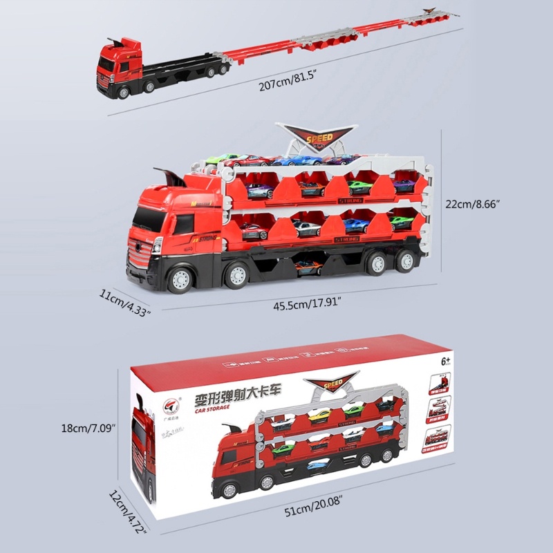 Xe Tải Đồ Chơi 8 Trong 1 Dành Cho Bé Trai 3 Tuổi