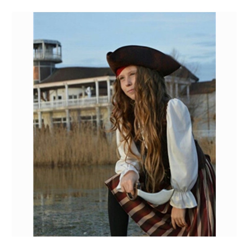 Cô gái Cướp biển Đội trưởng Trang phục Cosplay Cướp biển vùng Caribe Halloween Lễ hội hóa trang Bữa tiệc Disney Phim cho trẻ em Quần áo