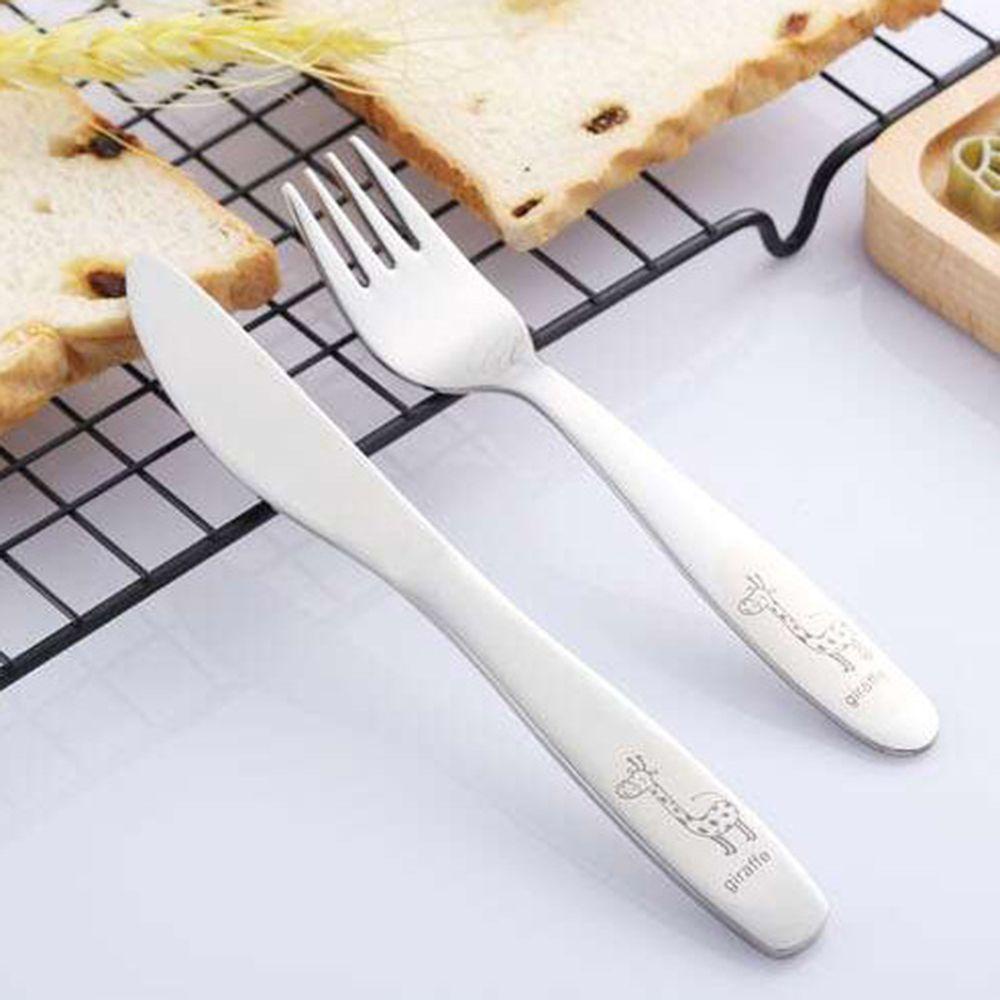 Bộ 4 Dụng Cụ Ăn Bằng Thép Không Gỉ Cho Bé