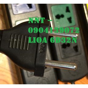Ổ CẮM LIOA 6 LỖ 3 CHÂU 6D32N DÂY DÀI 3M