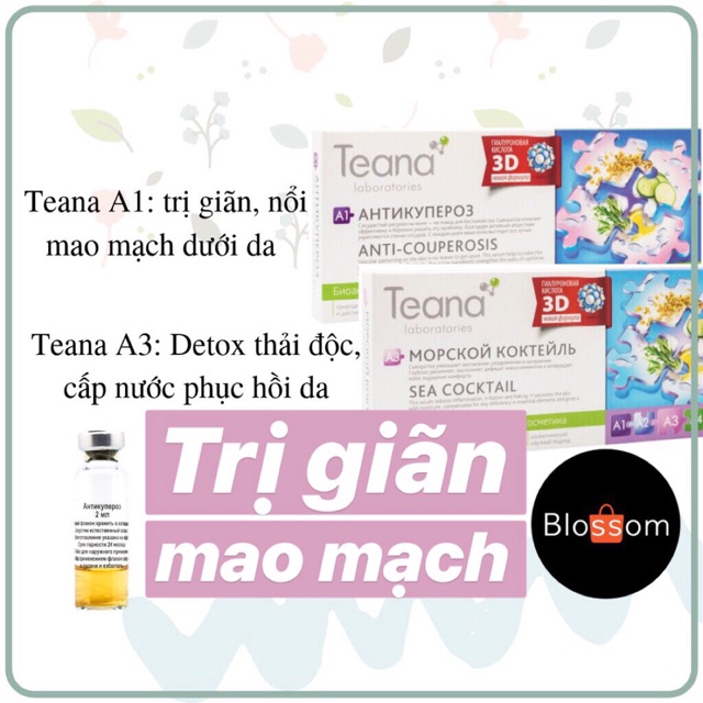 SERUM TЕANA A1 A3 cho da yếu mỏng, dãn nổi mao mạch dưới da