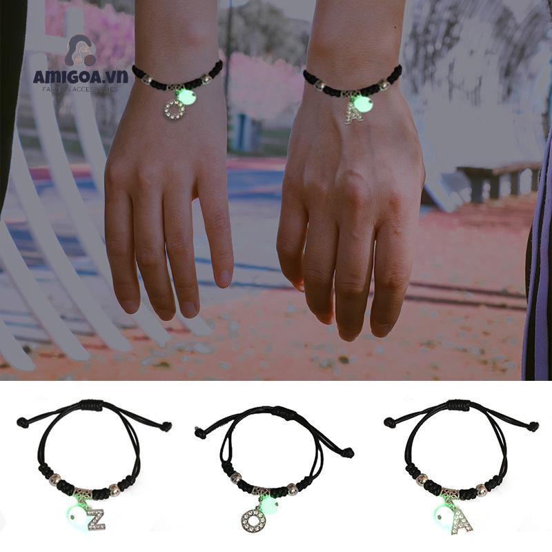 ✨✨Vòng Đeo Tay Dạ Quang Từ A-Z Có Thể Điều Chỉnh Thời Trang Cho Nam Nữ