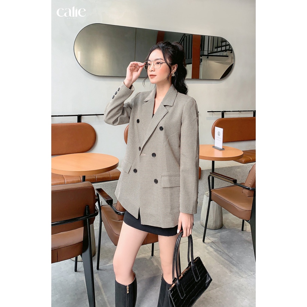 Áo vest kẻ thanh lịch thời trang thiết kế nữ Calie House AV001 | BigBuy360 - bigbuy360.vn