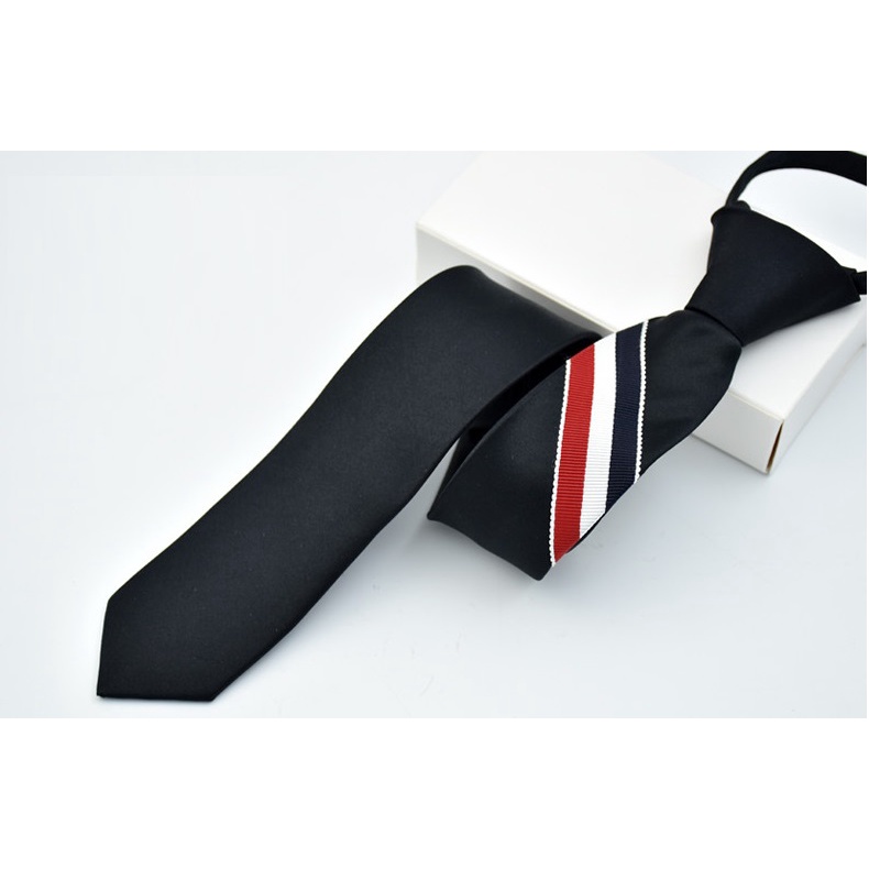 Cavat Nam thắt sẵn 6cm cao cấp phong cách Hàn Quốc, Cravat chú rể, Calavat công sở, Cà vạt dự tiệc, MC, nghệ sĩ CV-6491