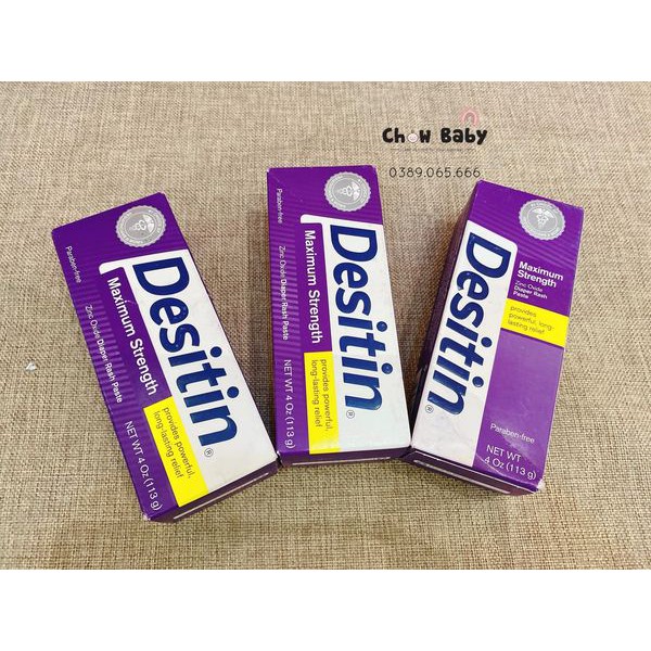 Kem hăm Desitin tím/xanh cho bé 136gr