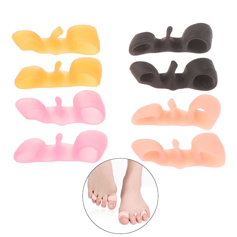 1 Cặp Nẹp Tách Ngón Chân Bốn Lỗ Hình Ốc Sên Giảm Đau