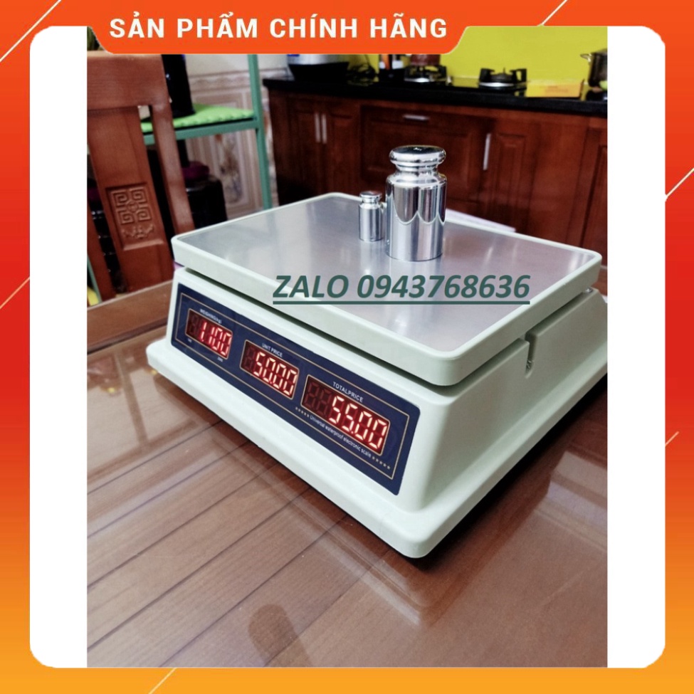 Cân Điện Tử Chống Nước, Cân Bán Hàng Tính Tiền 30Kg/5g QUA 832, 2 Mặt Đồng Hồ Led Đỏ - Bảo Hành 2 Năm