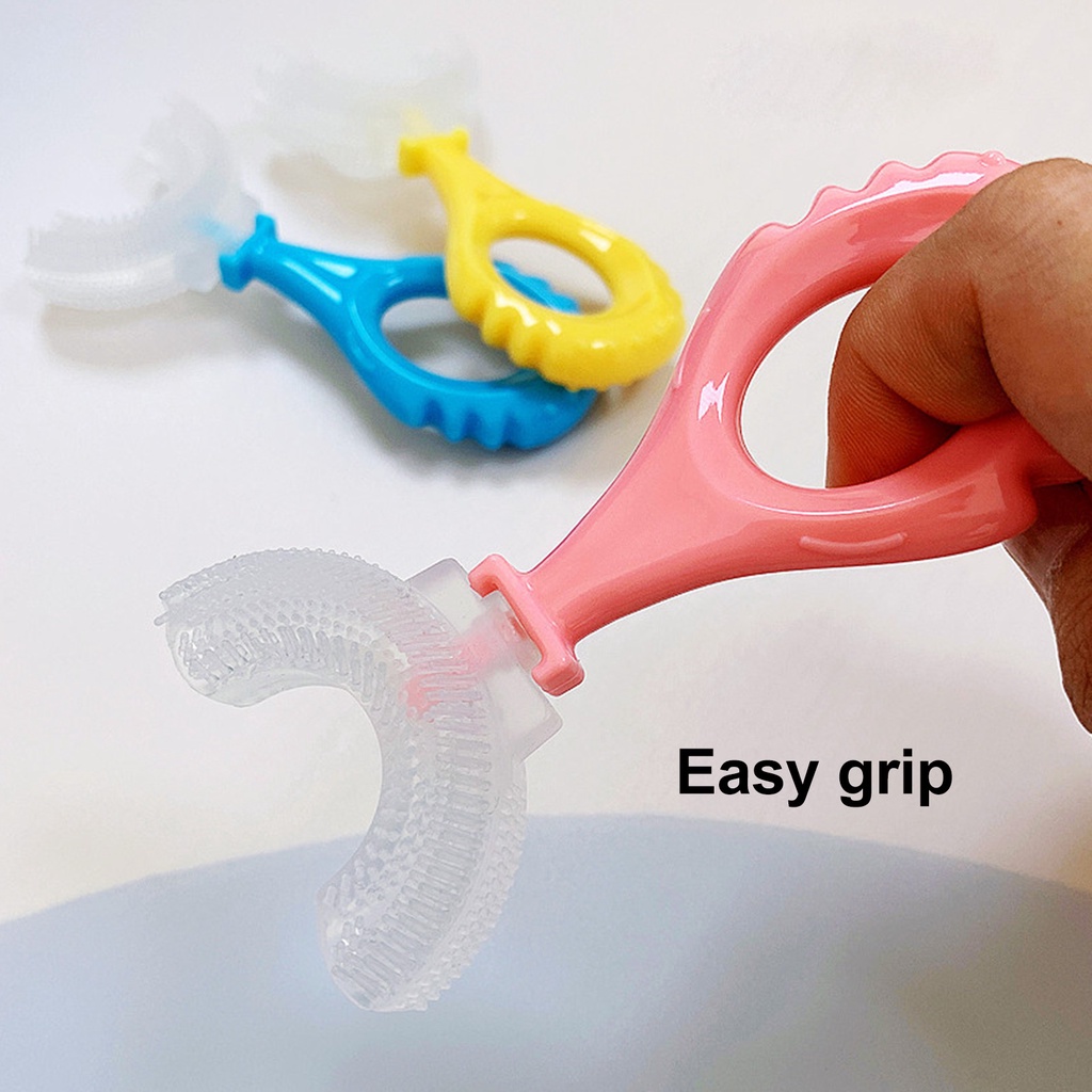 [Hàng mới về] Bàn chải đánh răng trắng toàn diện hình chữ u cho trẻ em