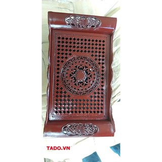 Khay trà nhựa giả gỗ đựng ấm chén uống nước chè sang trọng, lịch sự GD703